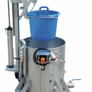Spălător pneumatic de fructe și legume cu coș 45l